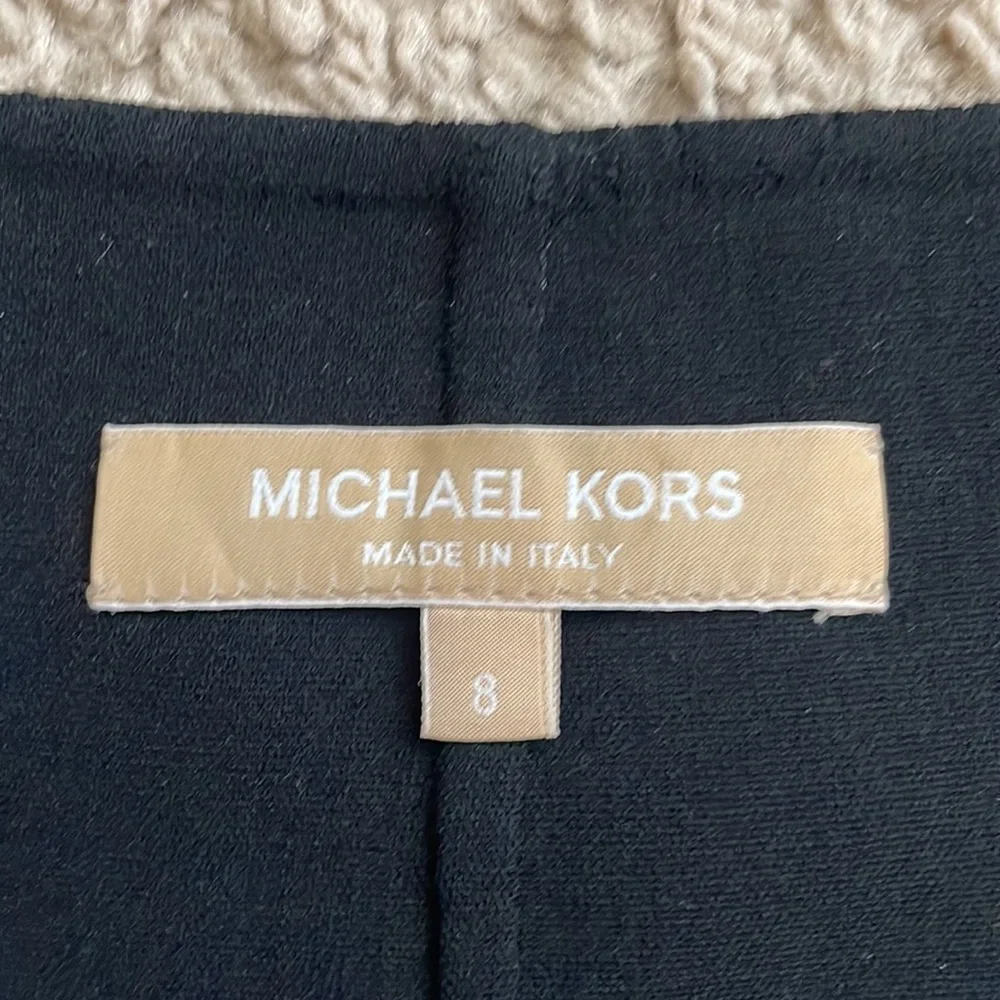 MICHAEL KORS COLLECTION Scoop Neck Empire Waist Nude Mesh Cut Out Pencil Dress 8 - Picture 12 of 12